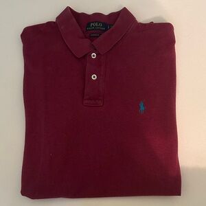 Polo by Ralph Lauren Men's Maroon Polo Shirt